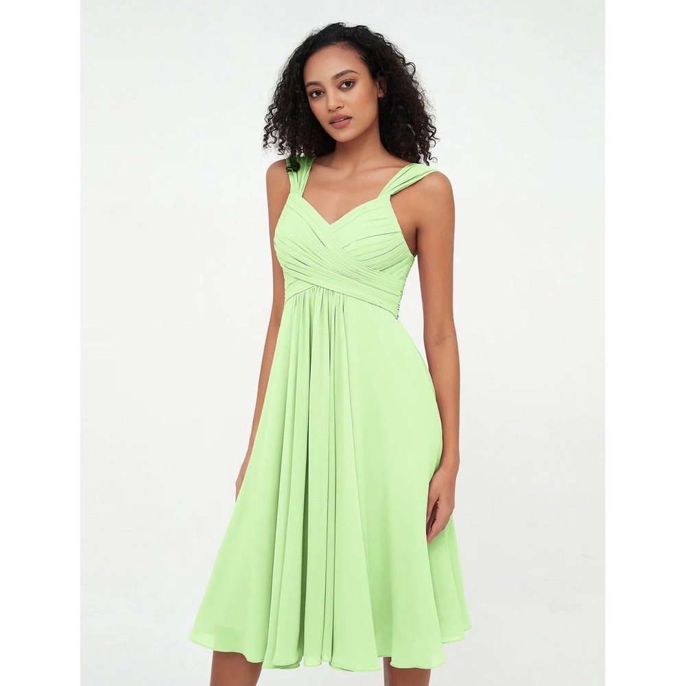 Barbaroni Ida Dress Womens Size 12 Sage Green Wedding Bridesmaid New NWT